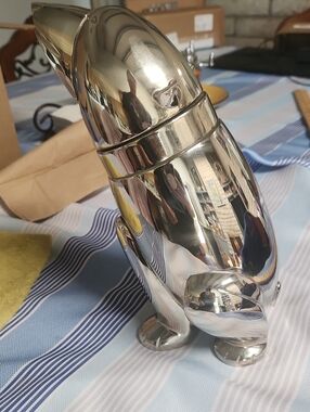 Restoration Harware vintage MCM polar bear cocktail shaker 10" full size